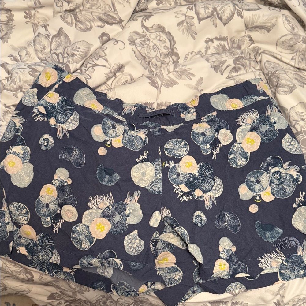 The North Face Women's Navy Floral Athletic Shorts
